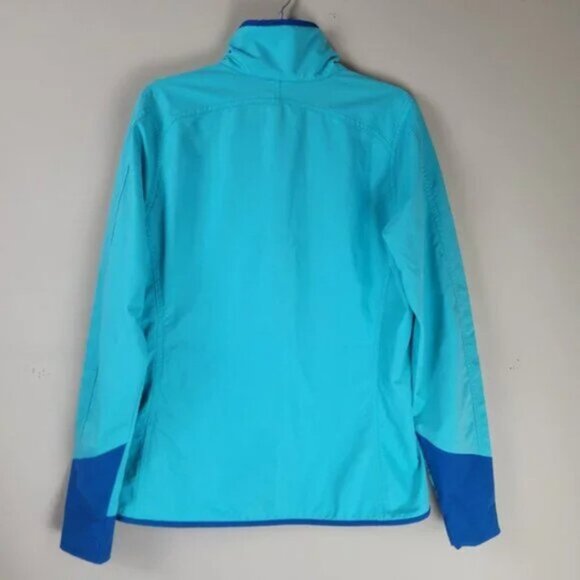 Patagonia All Free Softshell Jacket Womens Blue Hooded Hiking Coat - Picture 4 of 12